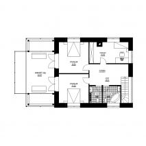 Проект индивидуального жилого дома «Тулинка». План 2-го этажа. Архитектор: Сергей Косинов